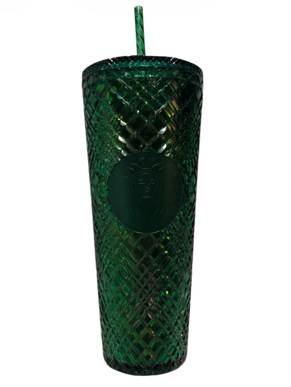 Starbucks Green Diamond Tumbler with straw